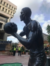 The sculpture of Mr. Russell represents Bill Russell the whole man.