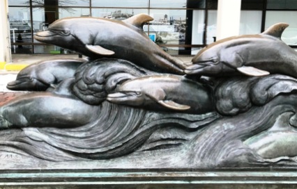 "Dolphins of the Sea," bronze, 1977
